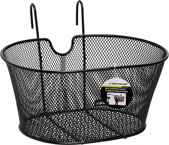 Dunlop Fietsmand - zwart - draadstaal - 38 x 30 x 20 cm