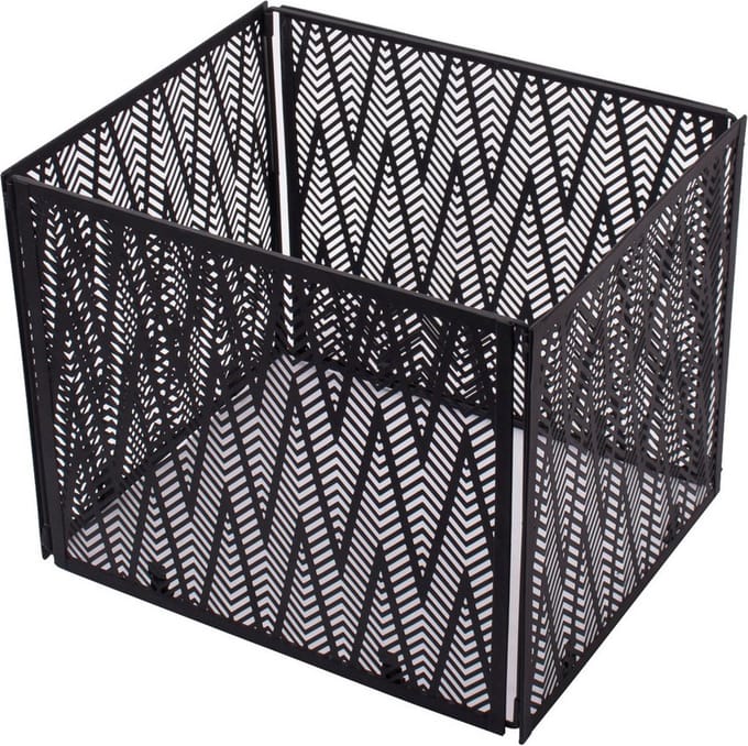Gusta - Opbergmand - Opvouwbaar - Zwart - Metaal - 26,5x32,5cm