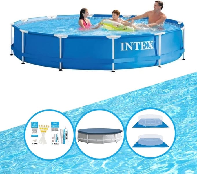 Intex Zwembad Metal Frame 366x76 cm - Inclusief accessoires
