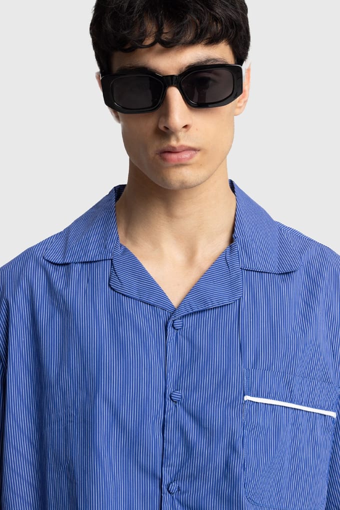 Heren Katoenen Poplin Korte Mouwen Shirt