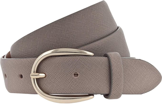 Vanzetti Leren Riem 30mm Leather Belt W100 Taupe Bruine
