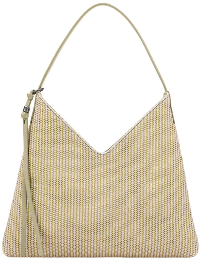 FREDsBRUDER Schoudertas City - Beach - Repeat Triangle Hobo Bag Olive Beige
