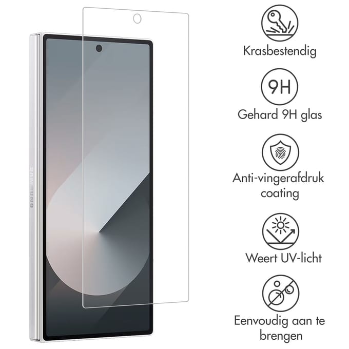Accezz Screen Protector - Geschikt voor Samsung Galaxy Z Fold 7 / Z Fold 8 Ultra - 2 Pack Glass Screenprotector