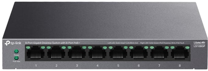 TP-Link LS108GP - Netwerkswitch - 8 Poorten