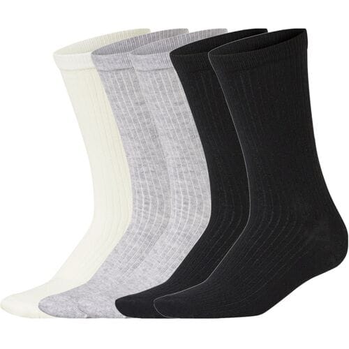 ESMARA 5 Paar sokken (Crème/grijs/zwart, 39-42)