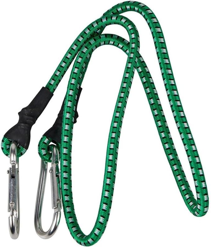 COGEX - Bungee spanner, spanner - Spanner met karabijnhaak - Lengte: 1m - Diameter: Ø6mm - Breekbelasting: 18 kg - Praktisch & Robuust - Kleur: Rood/Groen - Duurzaam