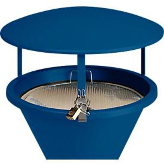Dak voor staande asbak, gentiaanblauw