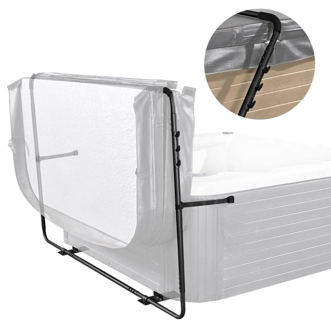 Levier de couverture de jacuzzi, Levier de couverture de spa, Hauteur 31,5  - 41,3  Largeur 53  - 92,5  Réglable, Installé en bas sur un côté, Convient à diverses tailles