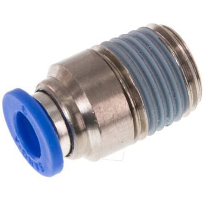 6mm x R1/4'' Messing/PA 66 Insteekfitting buitendraad Binnenzeskant NBR [5 Stuks]