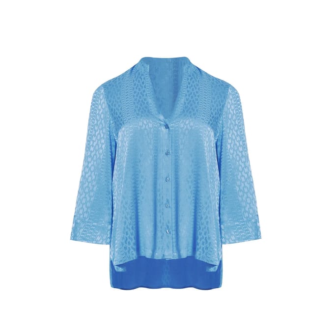 V-hals lange mouwen viscose blouse dames Mat Fashion