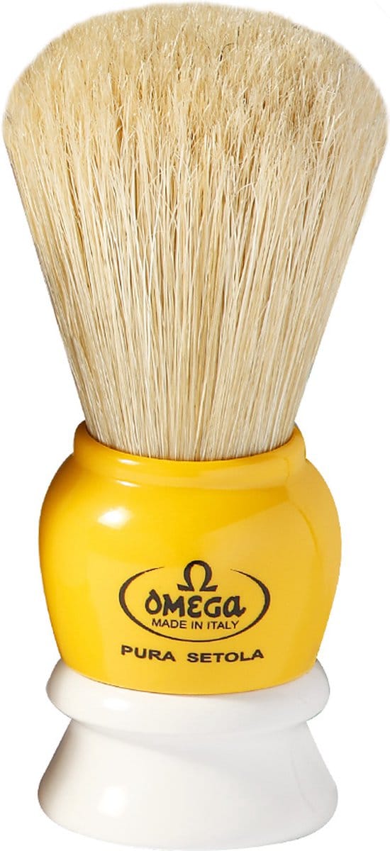 Omega Shaving Brush Geel-Wit