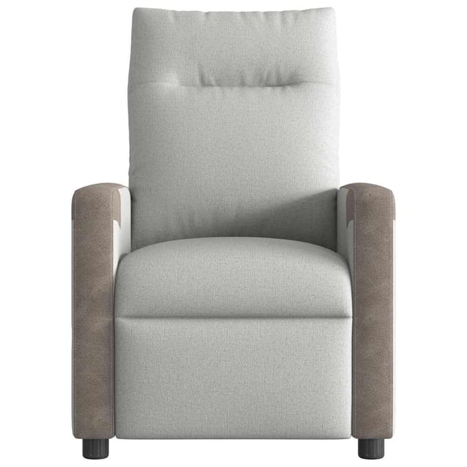 vidaXL - Fauteuil - verstelbaar - stof - wolk - grijs