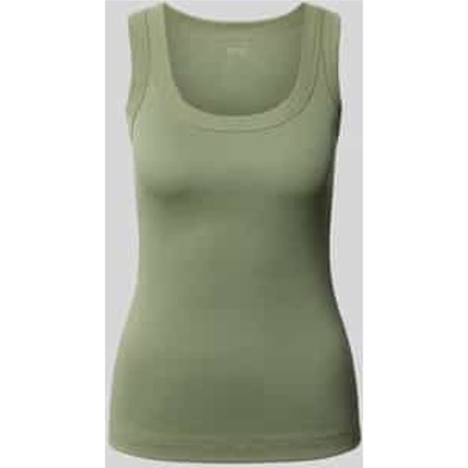 Tanktop in riblook met ronde hals