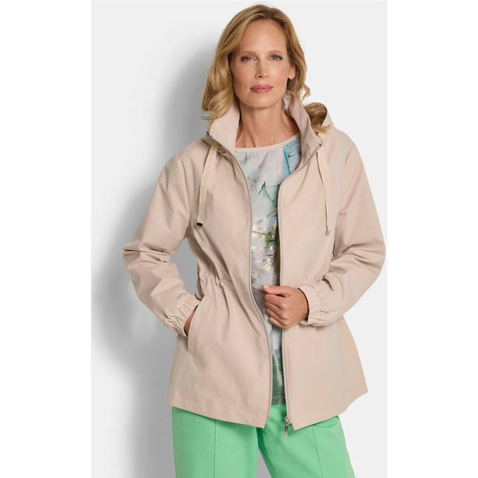 Windbreaker met een afneembare capuchon - beige - Gr. 44 van Goldner Fashion