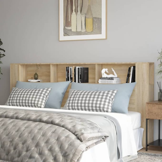 vidaXL - Hoofdbordkast - 220x18,5x104,5 - cm - sonoma - eikenkleurig