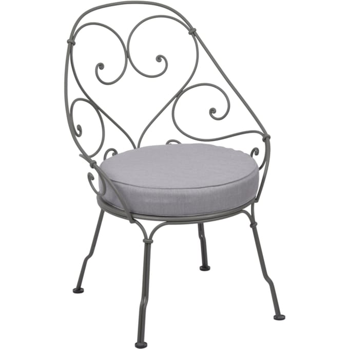 Fermob - 1900 Fauteuil Cabriolet - 48 rozemarijn - flanelgrijs - groen