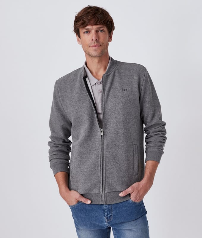 Damart - Fleece vest met rits - Heren - Grijs - L