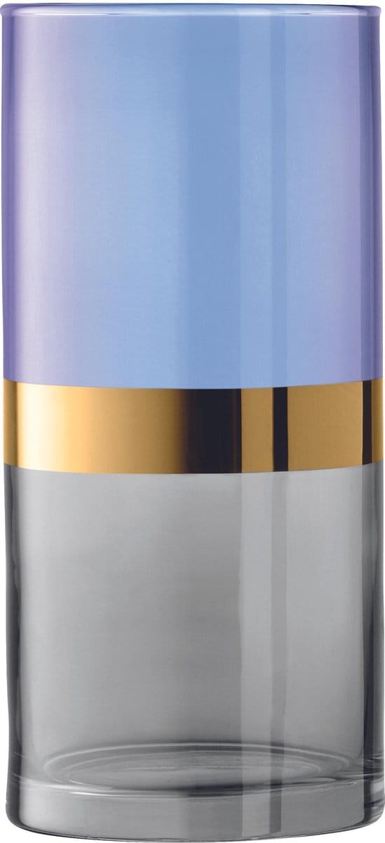 L.S.A. Bangle Vaas - Glas - 30 cm - Metallic Blauw