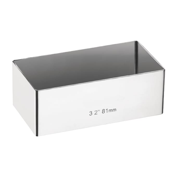 Mini Taartvorm - Rechthoekig - 80 X 40 Mm - Vogue E062 - Restaurant - Hotel - Professioneel
