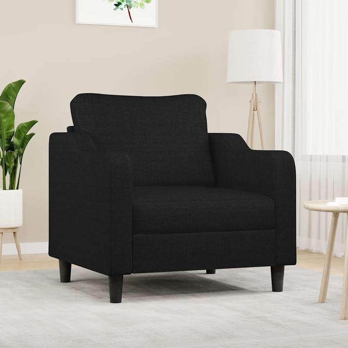vidaXL - Fauteuil - 60 - cm - stof - zwart