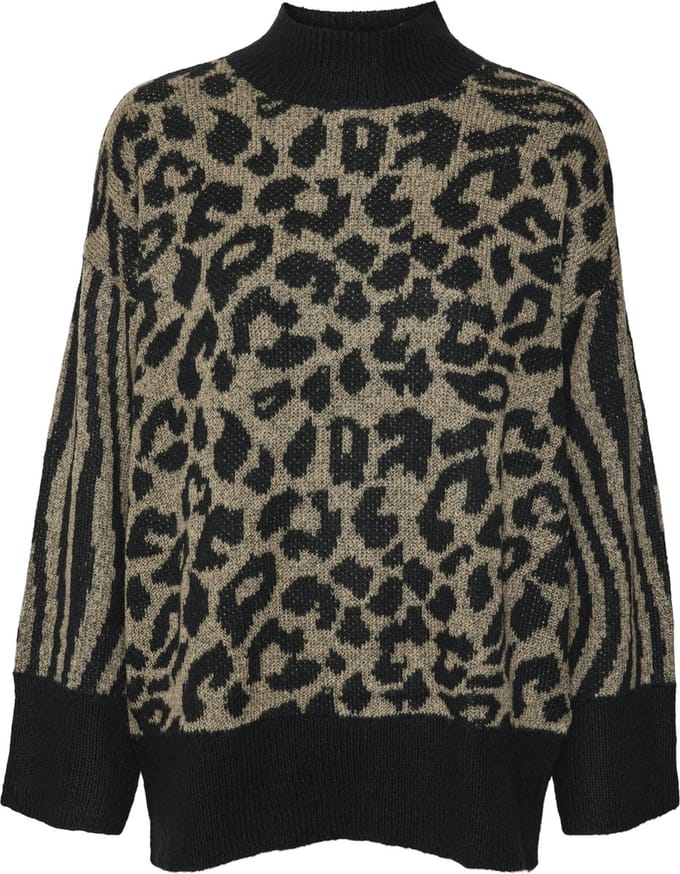 VERO MODA - VMMARS LS HIGHNECK PULLOVER BF - Dames - Gebreide truien