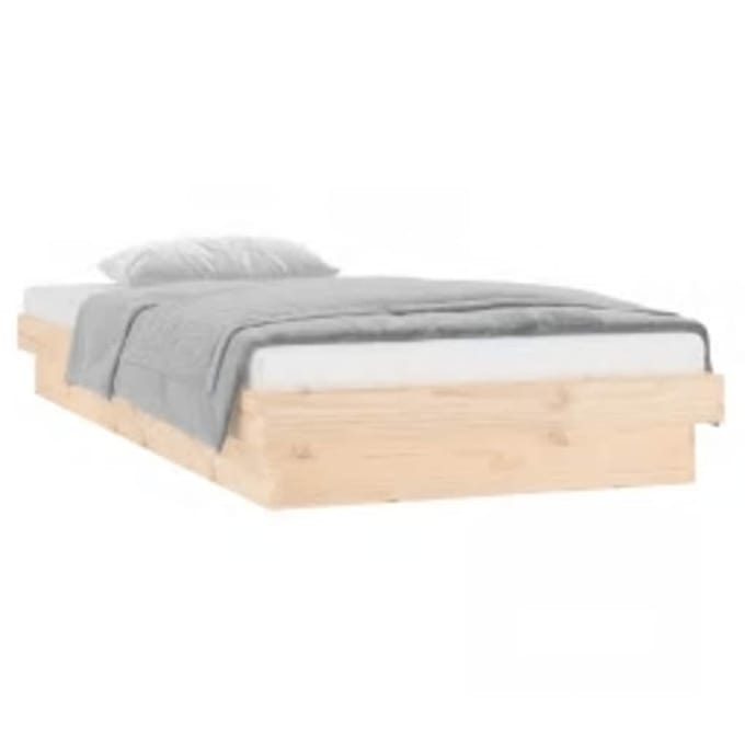 vidaXL - Bedframe - LED - massief - hout - 100x200 - cm