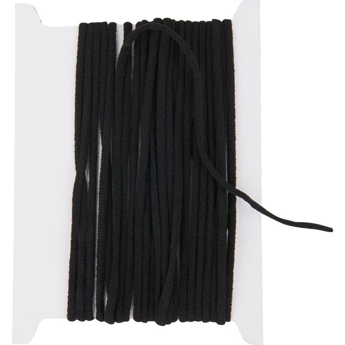 VBS Elastische band, 2,5 mm breed - Zwart