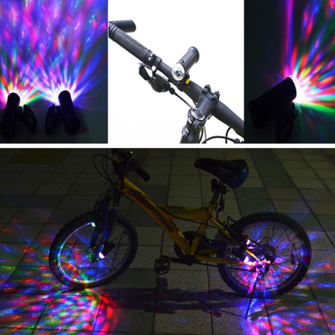 Plastic Fiets Kleurrijk Licht Kinderen Entertainment Fiets Danslamp Fietsaccessoire black