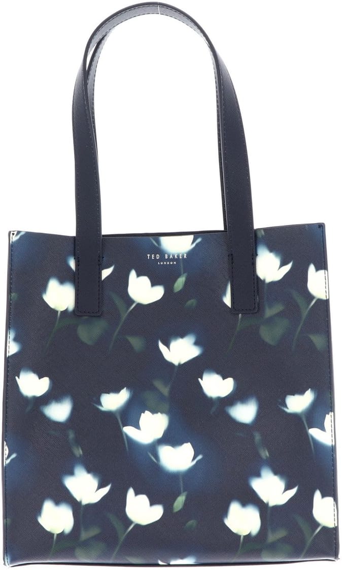 Ted Baker handtas Tutucon Small Tulip Printed Icon Bag Navy donkerblauw