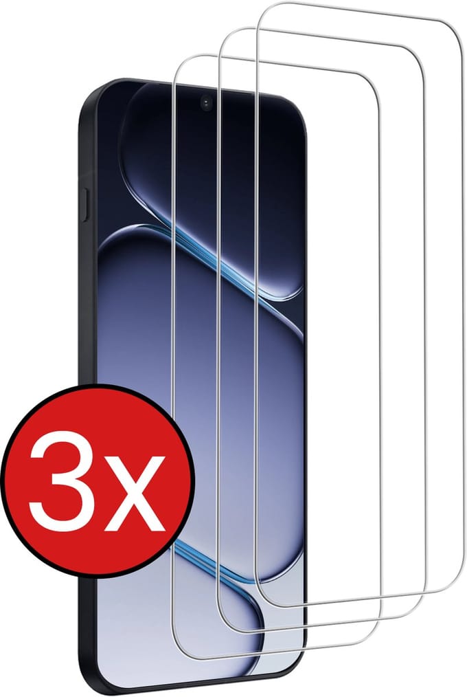 Screenprotector - 3 Stuks - Geschikt voor OnePlus Nord 6 - Extra Sterk - Beschermglas - Gehard Glas - Tempered Glass - Screen Protector