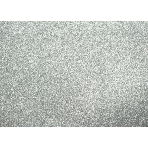 Kangaro glitterkarton, formaat 50 x 70 cm., kleur zilver