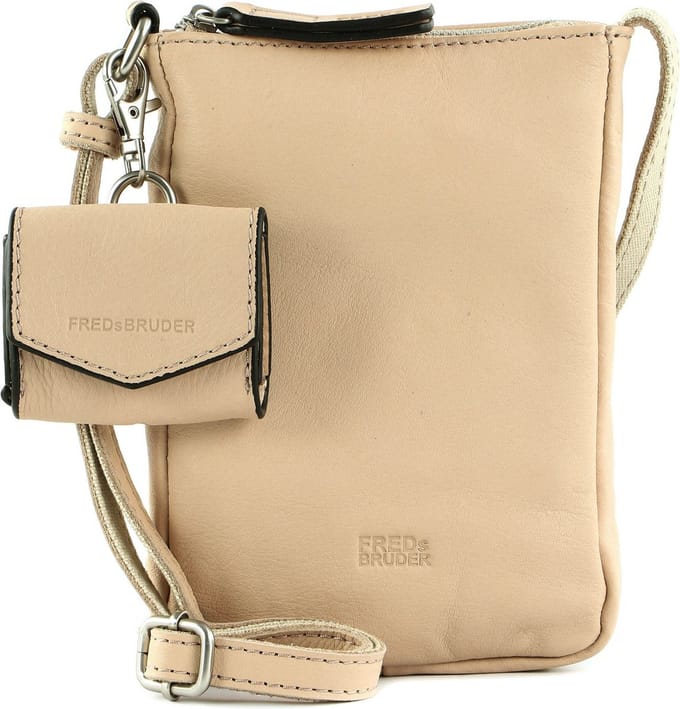 FREDsBRUDER Leren Telefoontasje Schoudertas FB Cellphone Bag Cotton Beige