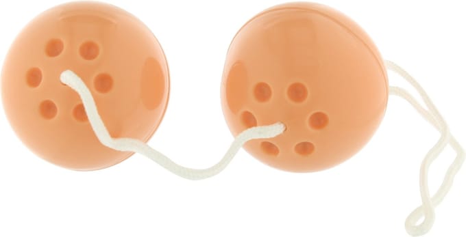 Seven Creations - Rubber Balls - Vaginale Balletjes - beigeig - Ø 35 mm