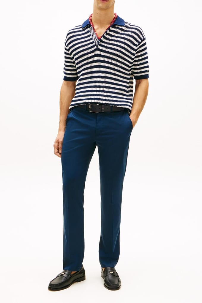 Tommy Hilfiger Dc Denton Clean Chino Navy Iris Maat: W33L32 | Chino's Outlet | Heren | Blauw