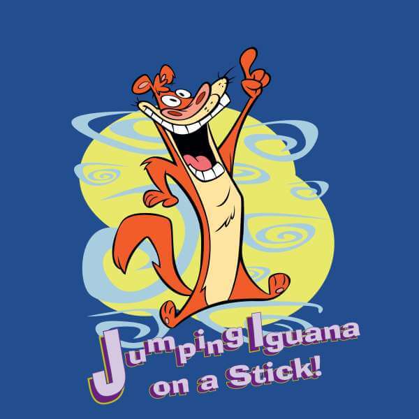 I Am Weasel Jumping Iguana On A Stick Men's T-Shirt - Royal Blue - S