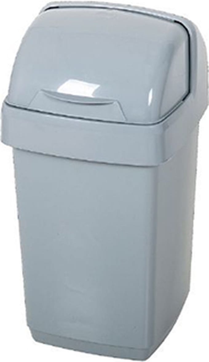 Afvalbak 'Nox' - 100% Gerecycled - Roll Top Prullenbak - 10 liter - Licht Grijs