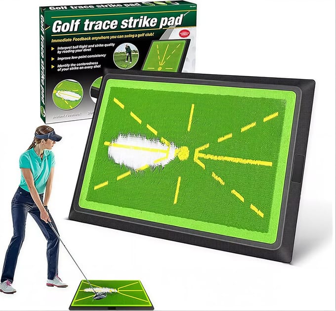 Stripe golf swingmat voor zichtbare feedback op slagpad en balcontact