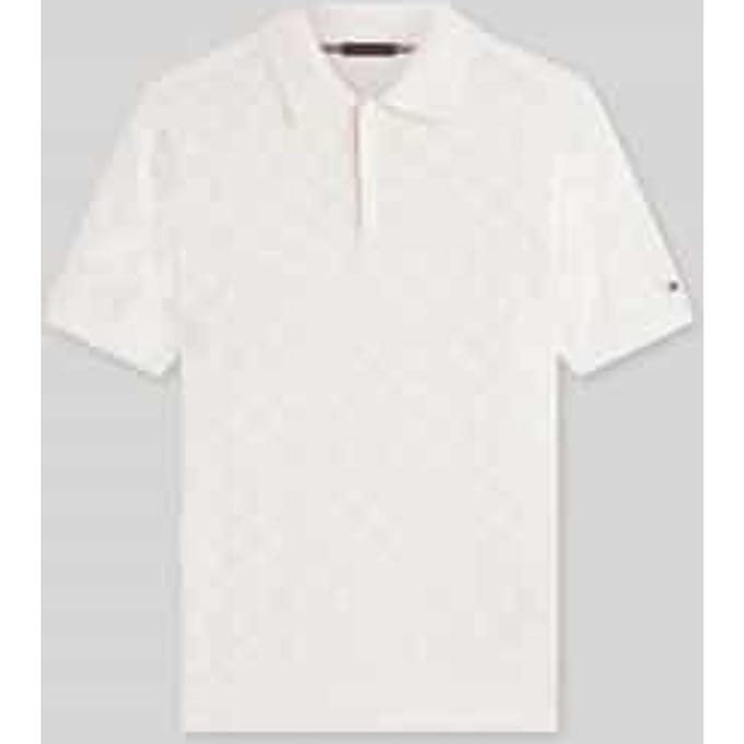 regular fit poloshirt met pointellemotief