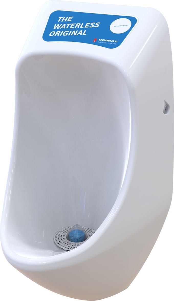 URIMAT EcoPlus - Watervrij urinoir - watervrij - scherm - vandalismebestendig