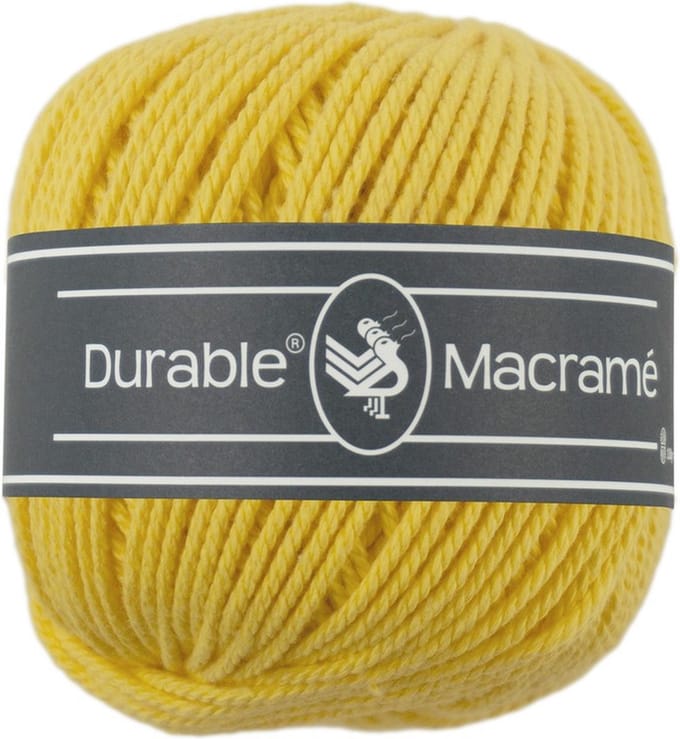 Durable Macramé - 2180 bright yellow - Katoen Garen