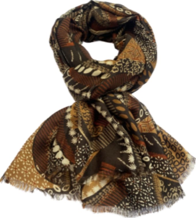 Leuke sjaal van mooi materiaal / 50% katoen met 50% viscose