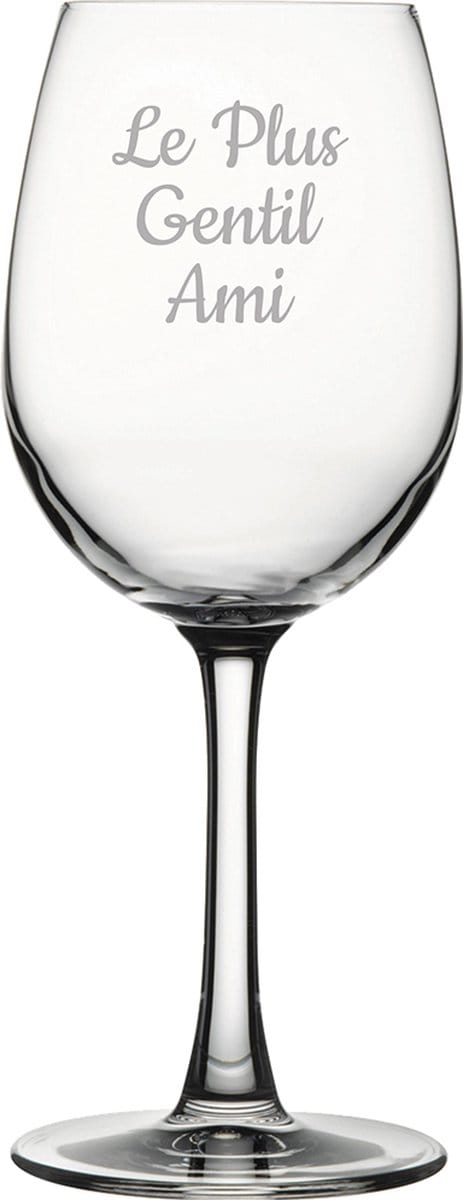 Witte wijnglas gegraveerd - 36cl - Le Plus Gentil Ami