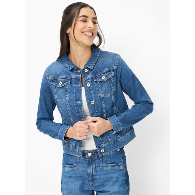 Brax Dames Denimjas  Style MIAMI, denim blauw regular, maat 40