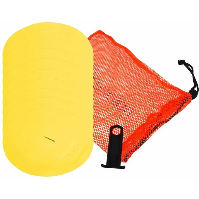 Precision Veldmarkering Rond 21 Cm Rubber Geel 10 Stuks