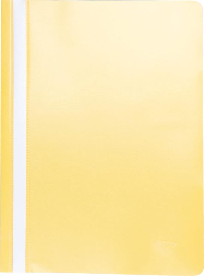 Pergamy snelhechtmap, ft A4, PP, pak van 25 stuks, geel