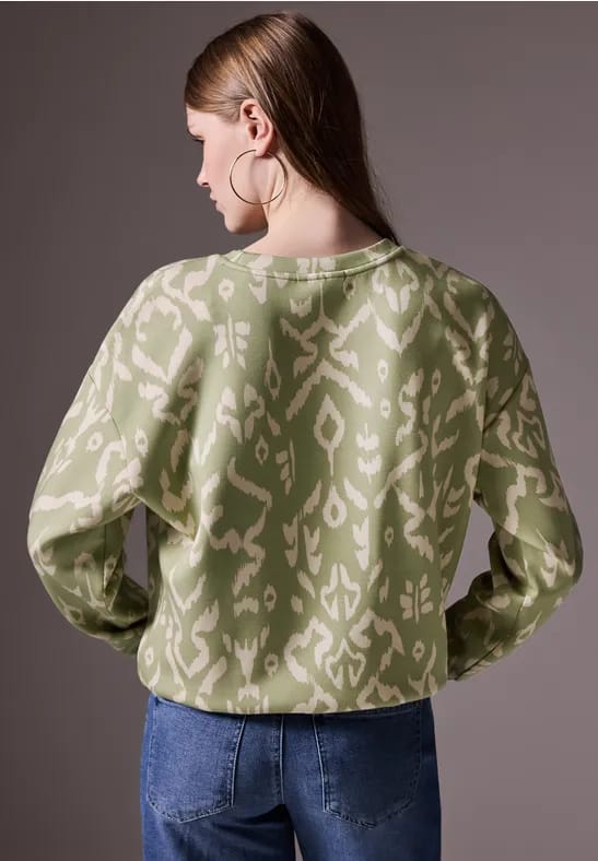 Gedessineerd Silk-Look Shirt