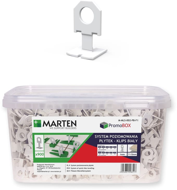 Marten Tegel Level Systeem - 900 Clips 1mm