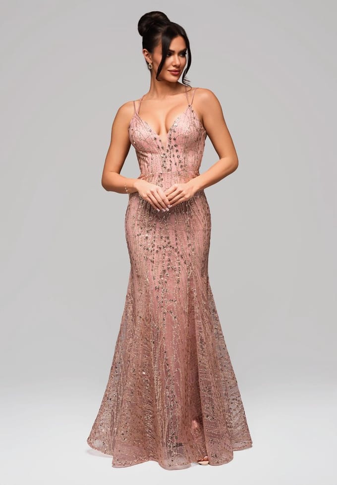 LARICA Jurk - Rits - Jurk Roze S