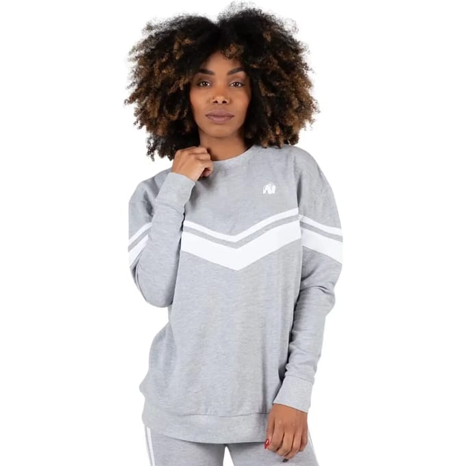 Gorilla Wear Hailey Oversized Sweatshirt - Grijs Gemeleerd - S
