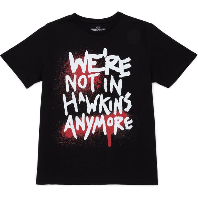 Stranger Things Not In Hawkins Unisex T-Shirt - Zwart - S